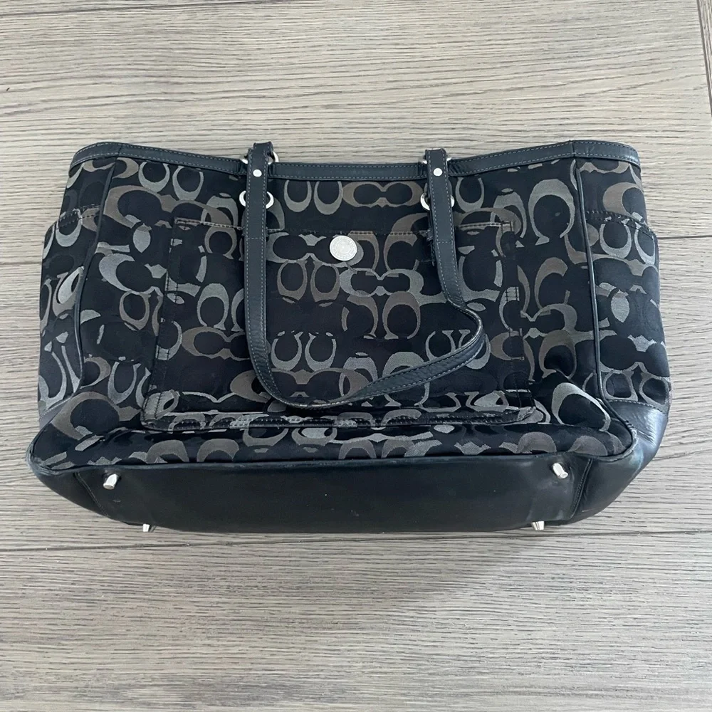 Timeless Signature Coach Monogram Baby Bag in Black